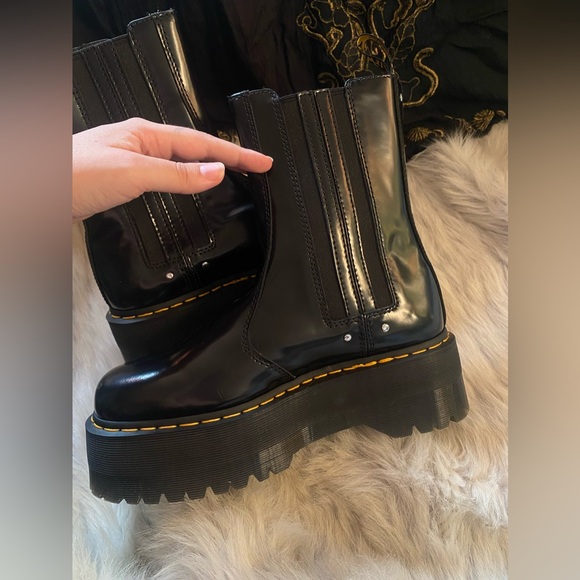 Dr. Martens 2976 Max leather platform Chelsea boots chunky lug sole goth punk 🦇 - Picture 7 of 12